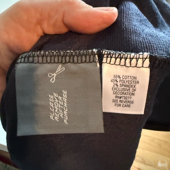 NWT Simply Vera Women's Sz M Navy/Navy Marbled Textured Long Sleeve A-Line Dress - Picture 8 of 9